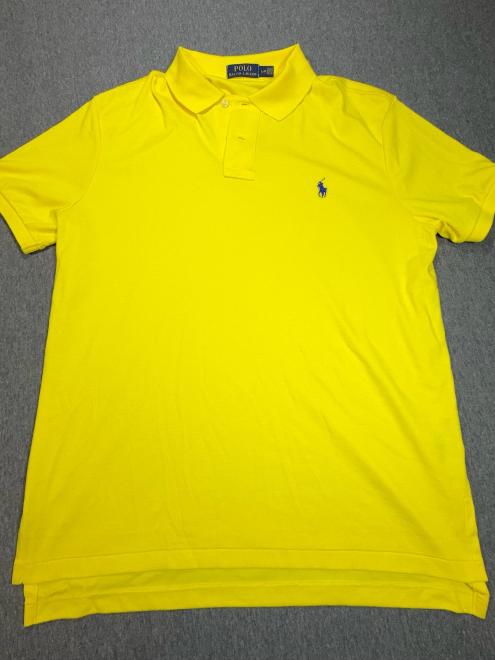Polo Ralph Lauren Men’s Large Yellow Soft Touch Cotton Polo Shirt Pony